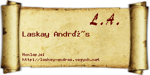 Laskay András névjegykártya