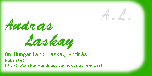 andras laskay business card