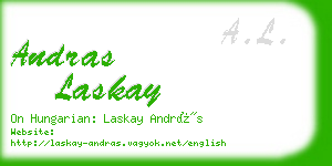 andras laskay business card